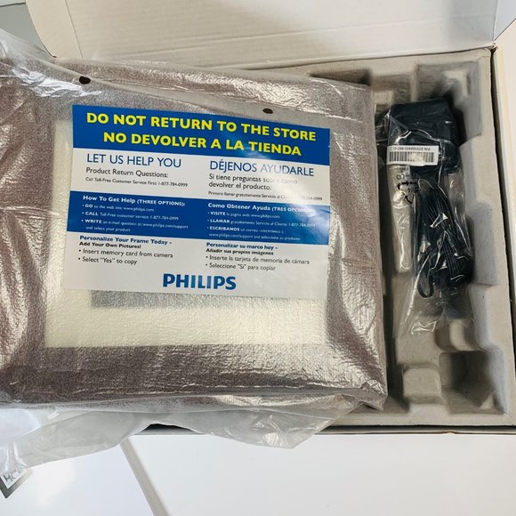 Philips Digital 7" Photo Frame 128 MB Brown Wooden Frame LCD Panel SPF3407D/G7 - Picture 5 of 6